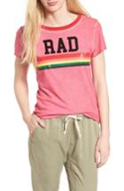 Women's Pam & Gela Rad Rainbow Ringer Tee - Pink