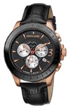 Men's Roberto Cavalli By Franck Muller Chronograph Leather Strap Watch, 43mm