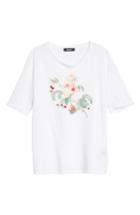 Women's Undercover Rose Print Tee, Size - White