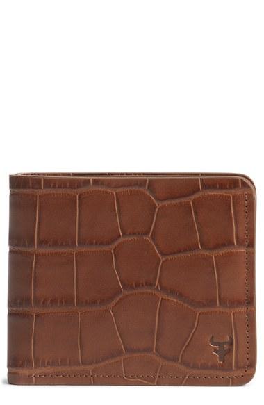 Men's Trask 'jackson' Slimfold Embossed Leather Wallet -