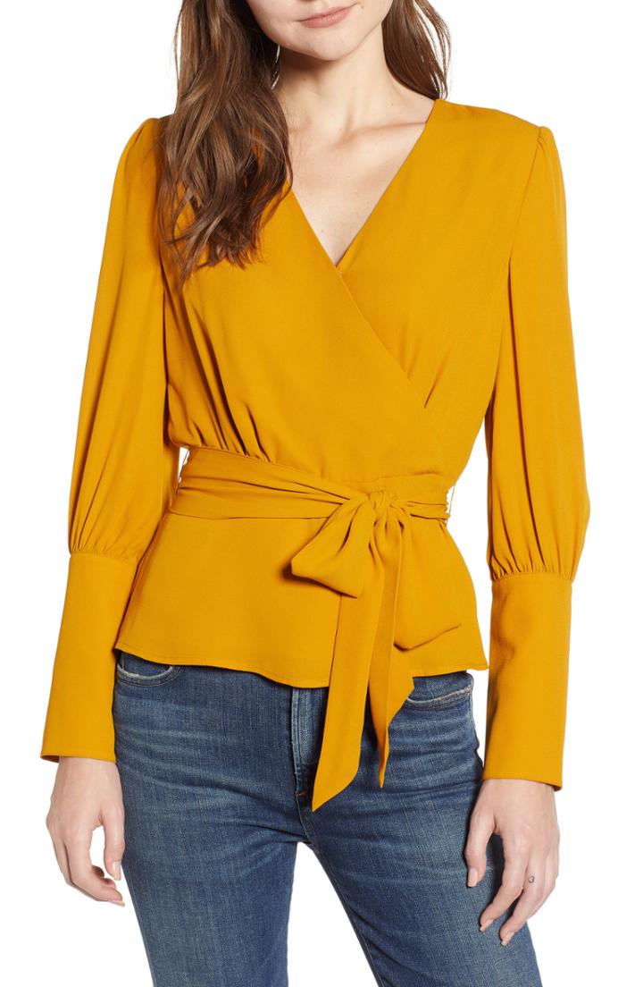 Women's Chelsea28 Tie Waist Blouse, Size - Brown