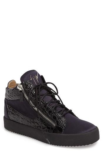 Men's Giuseppe Zanotti Mid Top Sneaker Eu - Purple