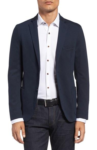 Men's Stone Rose Textured Knit Sport Coat