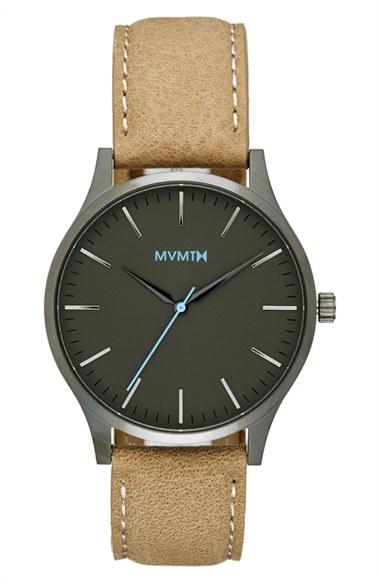 Men's Mvmt Leather Strap Watch, 40mm