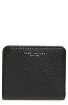 Women's Marc Jacobs 'gotham' Pebbled Leather Wallet - Black