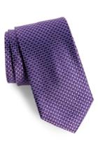 Men's Nordstrom Men's Shop Basketweave Silk Tie, Size X-long - Purple