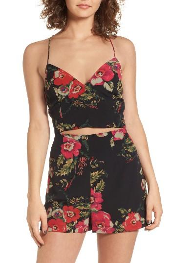 Women's Leith Flower Print Cami Crop Top