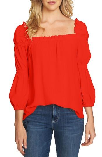 Women's Cece Ruffle Blouse - Red