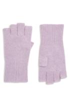 Women's Halogen Cashmere Fingerless Gloves, Size - Purple