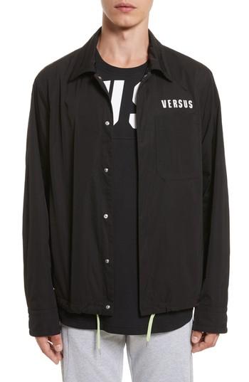 Men's Versus By Versace Tech Jacket Eu - Black