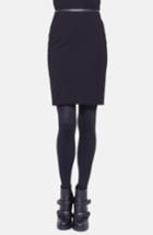 Women's Akris Punto Leather Trim Jersey Skirt