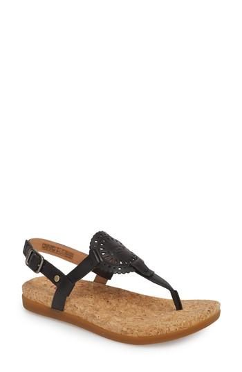 Women's Ugg Ayden Ii T-strap Sandal .5 M - Black