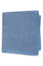 Men's Canali Medallion Pocket Square, Size - Blue