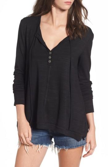 Women's Lira Clothing Kelsey Henley - Black