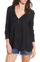 Women's Lira Clothing Kelsey Henley - Black