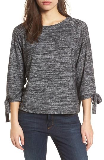 Women's Velvet By Graham & Spencer Tie Sleeve Jersey Top - Grey
