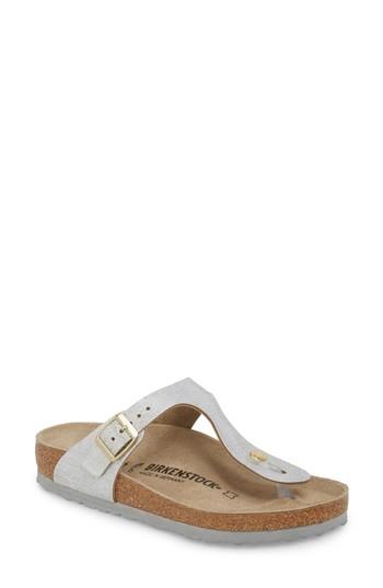 Women's Birkenstock Gizeh Soft Footbed Flip Flop -5.5us / 36eu D - Blue