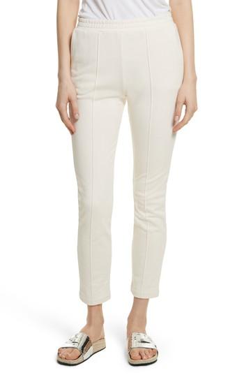 Women's T By Alexander Wang French Terry Pintuck Pleat Pants - Ivory