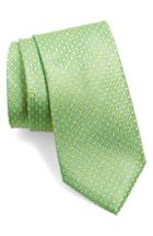 Men's Nordstrom Men's Shop Check Silk Tie, Size - Green