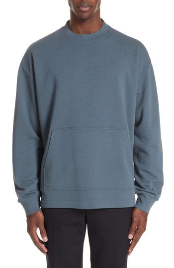 Men's Dries Van Noten Fleece Knit Sweatshirt - Grey