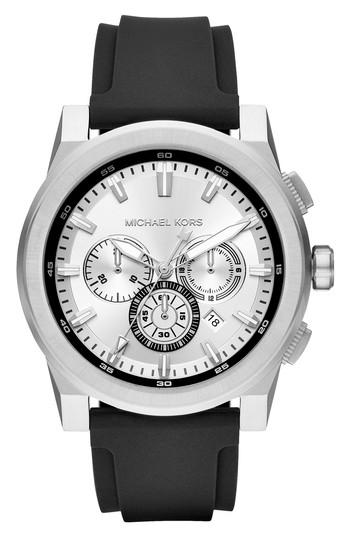 Men's Michael Kors Grayson Chronograph Silicone Strap Watch, 47mm
