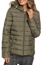 Women's Roxy Rock Peak Puffer Jacket - Green