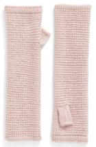 Women's Rebecca Minkoff Garter Stitch Fingerless Gloves, Size - Pink
