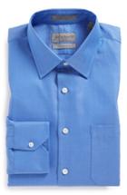 Men's John W. Nordstrom Traditional Fit Herringbone Dress Shirt 34 - Blue