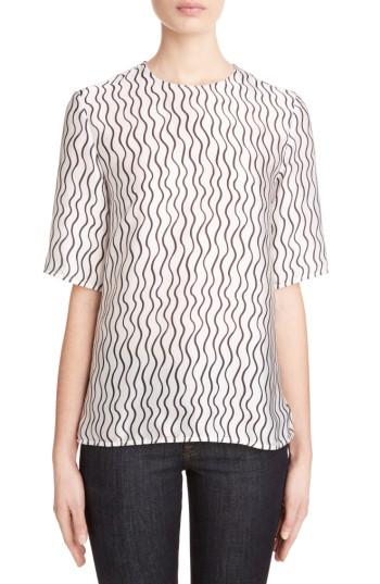 Women's Victoria, Victoria Beckham Print Blouse - White