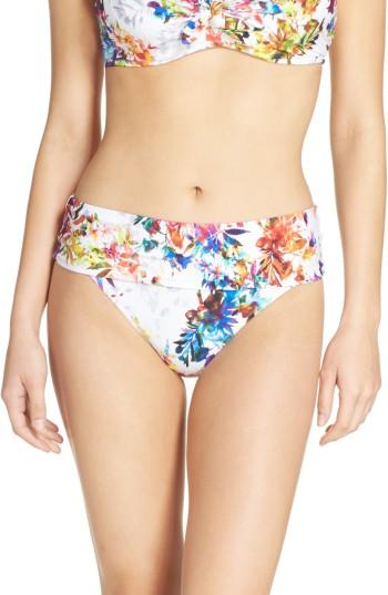 Women's Fantasie Agra Foldover Waist Bikini Bottoms, Size - White