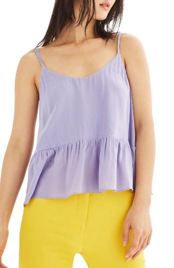 Women's Topshop Peplum Camisole Us (fits Like 2-4) - Pink