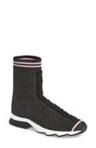 Women's Fendi Rockoko High Top Sock Sneaker .5us / 36eu - Black