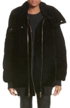 Women's Stella Mccartney Velour Puffer Coat