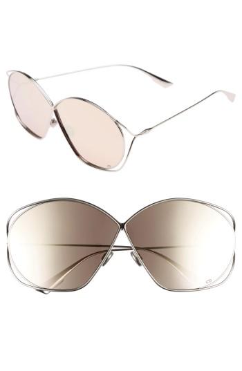 Women's Dior Stellaire 2 68mm Oversize Butterfly Sunglasses - Palladium