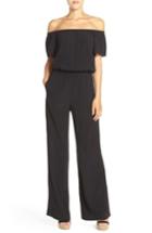 Women's Charles Henry Off The Shoulder Jumpsuit - Black