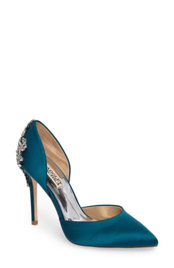 Women's Badgley Mischka Karma Embellished Pump M - Green