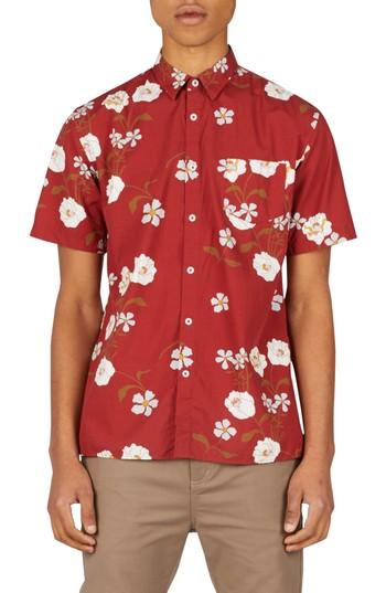 Men's Zanerobe Floral Woven Shirt - Red