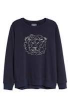 Men's Bonobos Slim Fit Lion Embroidered Sweatshirt, Size - Blue