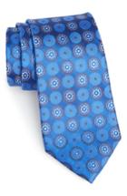 Men's Nordstrom Men's Shop Old English Medallion Silk Tie, Size - Blue