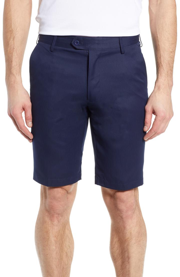 Men's Bugatchi Flat Front Shorts - Blue