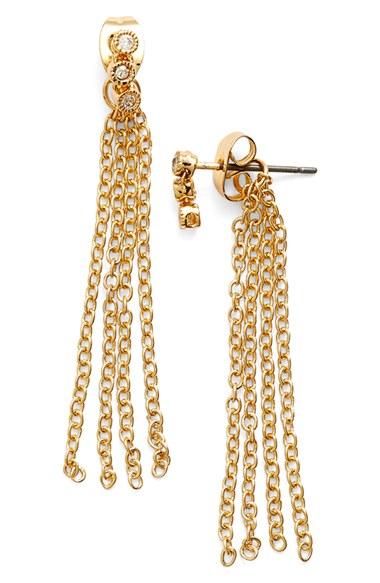 Women's Ettika Crystal Cluster Tassel Earrings
