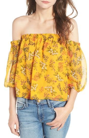 Women's Ella Moss Poetic Garden Off The Shoulder Silk Blouse