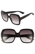 Women's Gucci 54mm Gradient Square Sunglasses - Black/ Grey