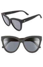 Women's Le Specs Liar Liar 57mm Polarized Cat Eye Sunglasses - Black Rubber