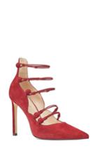 Women's Nine West Tennyson Strappy Pump .5 M - Red