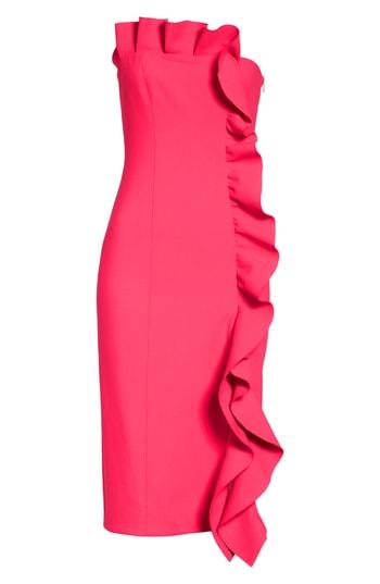 Women's Cinq A Sept Selma Ruffle Trim Strapless Dress