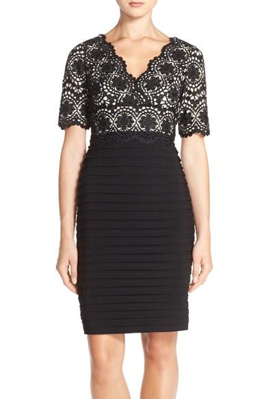 Women's Adrianna Papell Lace & Jersey Sheath Dress