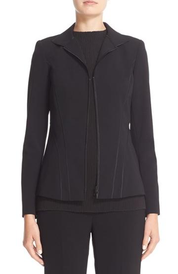 Women's Lafayette 148 New York 'iconic Collection - Kat' Sleek Tech Cloth Jacket