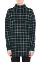 Women's Akris Punto Check Wool & Cashmere Sweater - Green