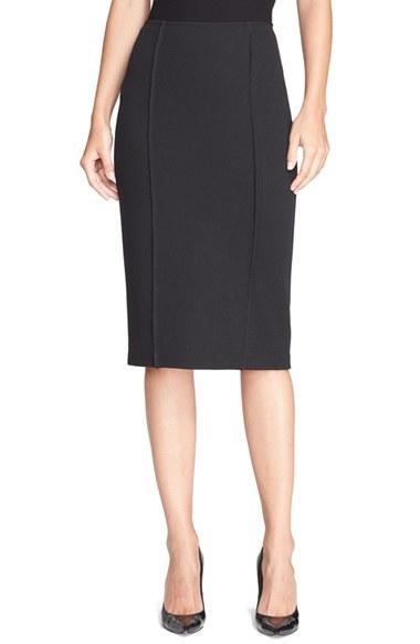 Women's St. John Collection Milano Pique Knit Pencil Skirt - Black